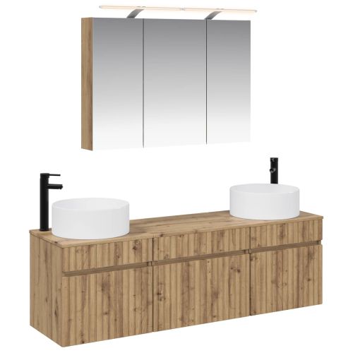Комплект шкафове за баня 4 pcs Дъб артизан 100 x 14,5 x 70 см