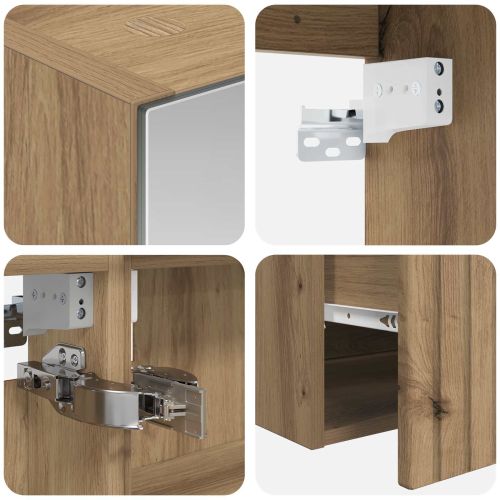Комплект шкафове за баня 4 pcs Дъб артизан 100 x 14,5 x 70 см