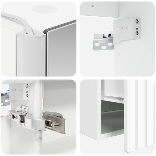 Комплект шкафове за баня 4 pcs Бяло 103,5 x 15,5 x 70 см