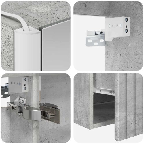 Комплект шкафове за баня 4 pcs Бетонно сиво