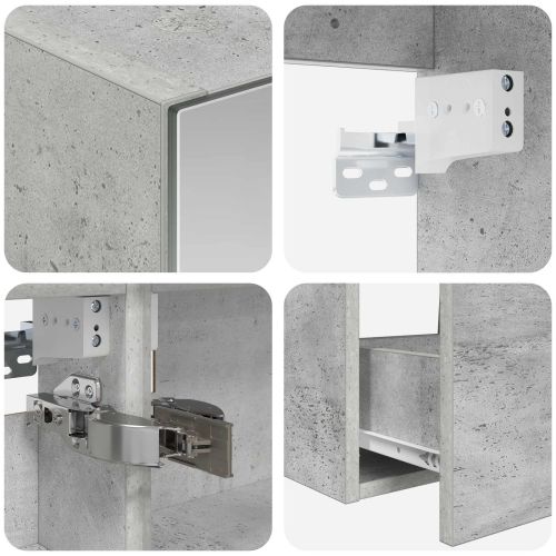 Комплект мебели за баня 4 pcs Бетонно сиво
