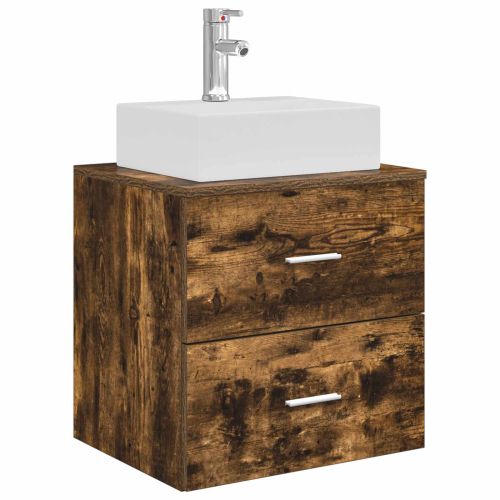 Комплект мебели за баня 4 pcs Опушен дъб