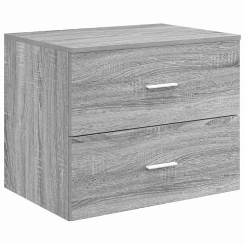 Комплект мебели за баня 4 pcs Сив Сонома
