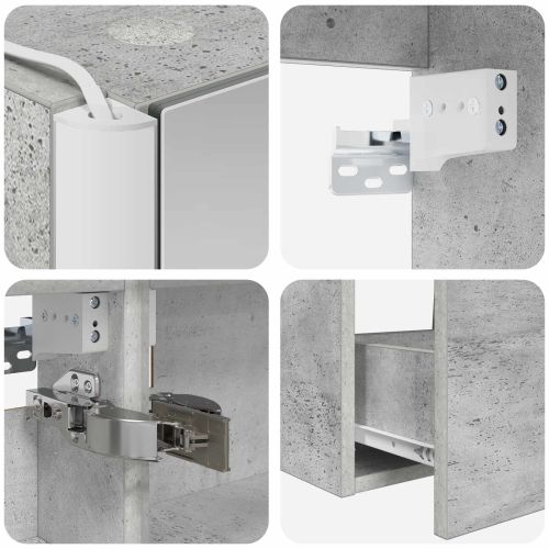 Комплект мебели за баня 4 pcs Бетонно сиво
