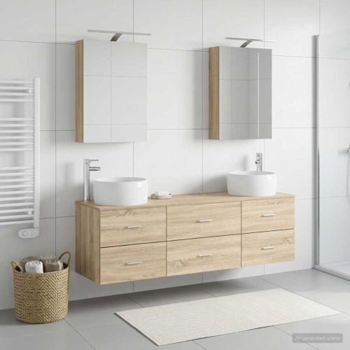 Комплект мебели за баня 5 pcs Дъб сонома