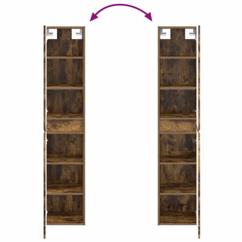 Комплект шкафове за баня 5 pcs Опушен дъб 50 x 14,5 x 70 см