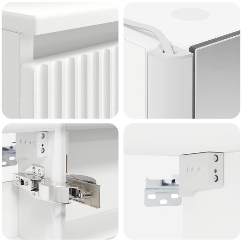 Комплект шкафове за баня 5 pcs Бяло 53 x 15,5 x 70 см