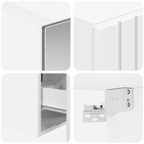 Комплект шкафове за баня 5 pcs Бяло 40 x 10,5 x 60,5 см
