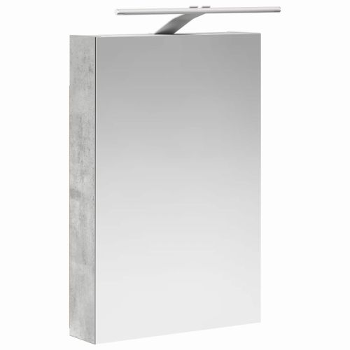 Комплект шкафове за баня 5 pcs Бетонно сиво 40 x 10,5 x 60,5 см