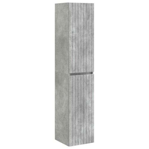Комплект шкафове за баня 5 pcs Бетонно сиво 40 x 10,5 x 60,5 см