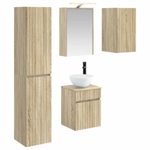 Комплект шкафове за баня 5 pcs Дъб сонома 43 x 16 x 62,5 см
