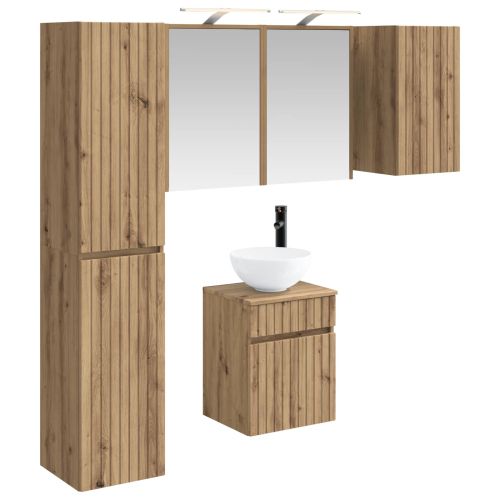 Комплект шкафове за баня 5 pcs Дъб артизан 43 x 16 x 62,5 см