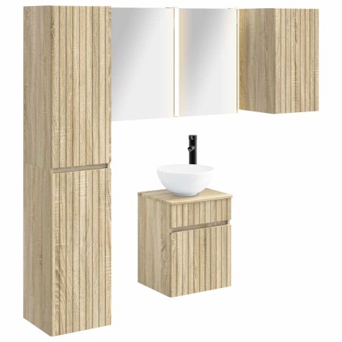 Комплект шкафове за баня 5 pcs Дъб сонома 43 x 11,5 x 60,5 см