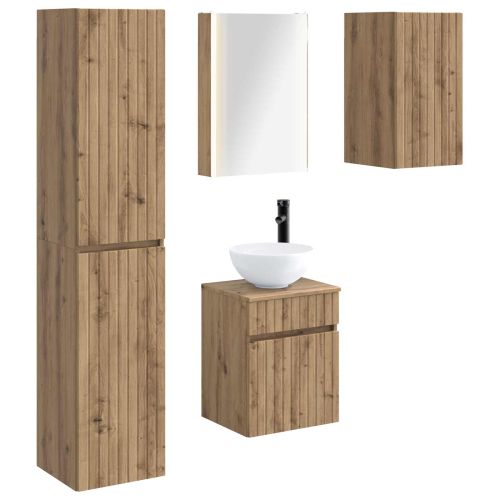 Комплект шкафове за баня 5 pcs Дъб артизан 43 x 11,5 x 60,5 см