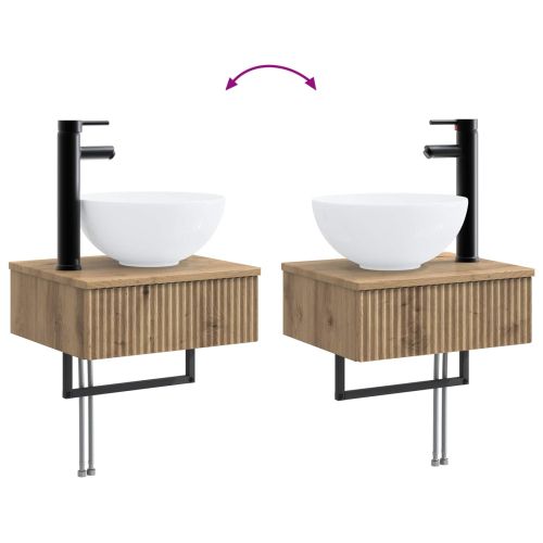 Комплект шкафове за баня 4 pcs Дъб артизан 40 x 10,5 x 60,5 см