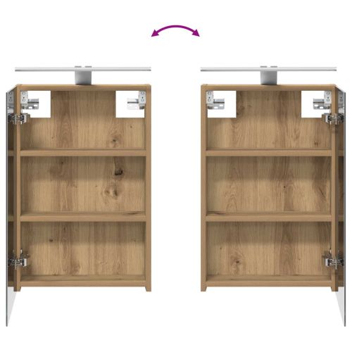 Комплект шкафове за баня 4 pcs Дъб артизан 40 x 10,5 x 60,5 см