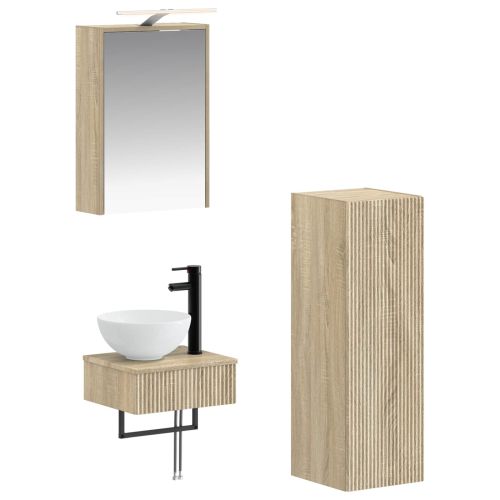 Комплект шкафове за баня 4 pcs Дъб сонома 43 x 16 x 62,5 см