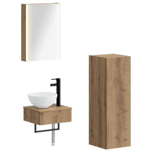 Комплект шкафове за баня 4 pcs Дъб артизан 43 x 11,5 x 60,5 см