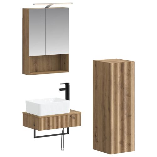 Комплект шкафове за баня 4 pcs Дъб артизан 50 x 14,5 x 70 см