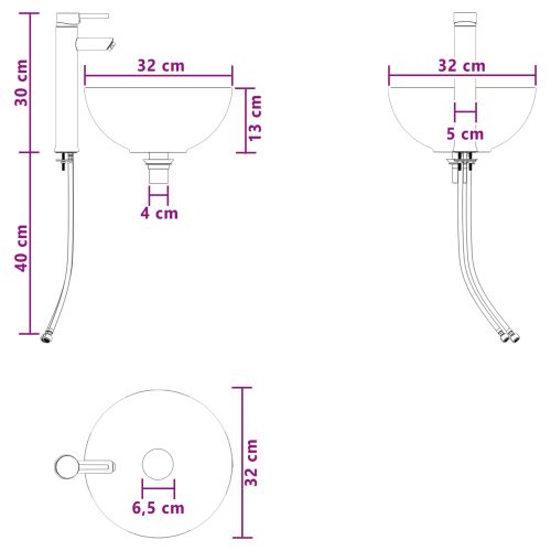 Комплект мебели за баня 4 pcs Дъб сонома