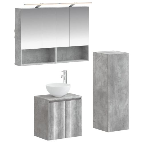 Комплект мебели за баня 4 pcs Бетонно сиво