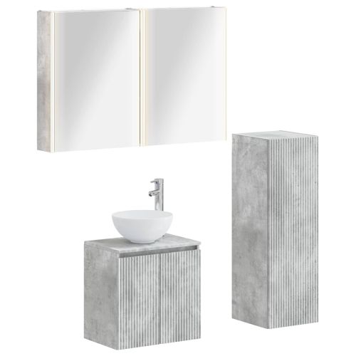 Комплект мебели за баня 4 pcs Бетонно сиво