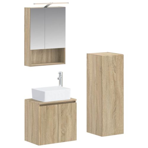 Комплект мебели за баня 4 pcs Дъб сонома