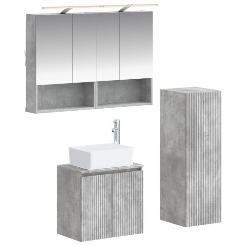 Комплект мебели за баня 4 pcs Бетонно сиво