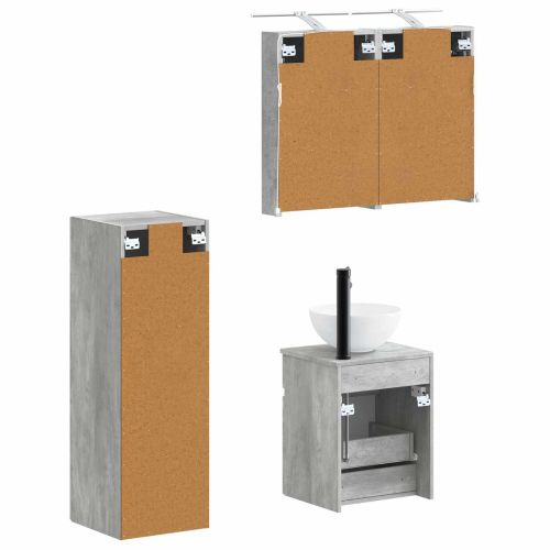 Комплект мебели за баня 4 pcs Бетонно сиво