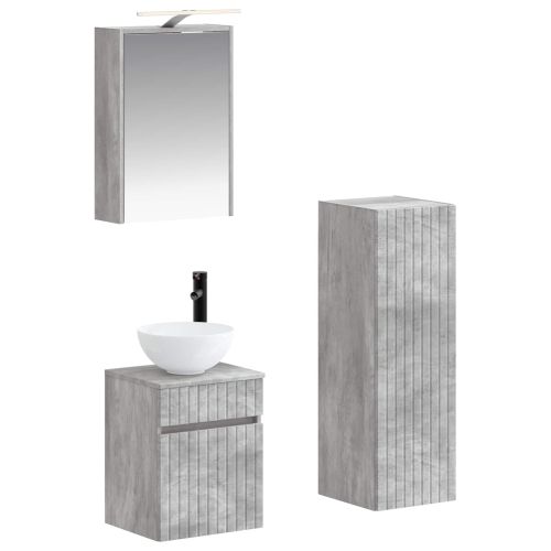 Комплект мебели за баня 4 pcs Бетонно сиво
