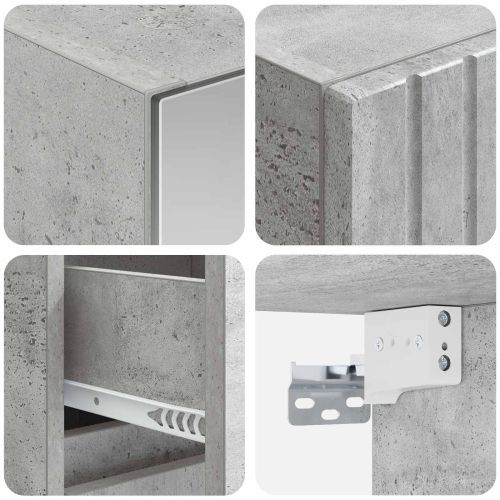 Комплект мебели за баня 4 pcs Бетонно сиво