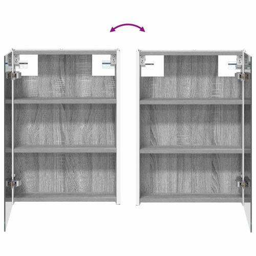 Комплект мебели за баня 4 pcs Сив Сонома