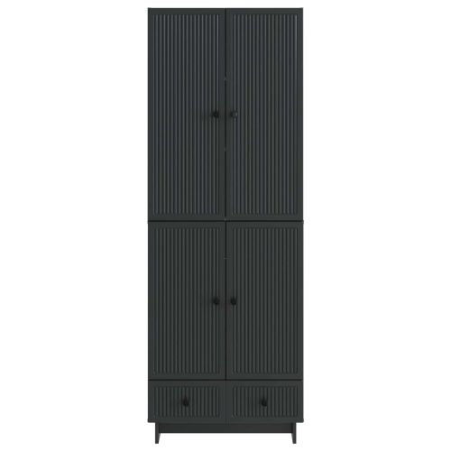 Комплект шкафове 2 pcs Черно 66 х 34,5 х 95 см