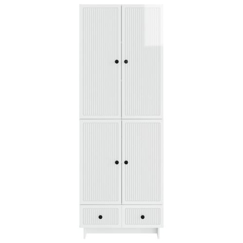 Комплект шкафове 2 pcs Бял гланц 66 х 34,5 х 95 см