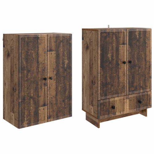 Комплект шкафове 2 pcs Старо дърво 66 х 34,5 х 95 см