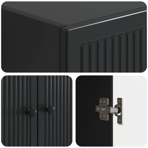 Комплект шкафове 2 pcs Черно 66 x 34,5 x 90 см