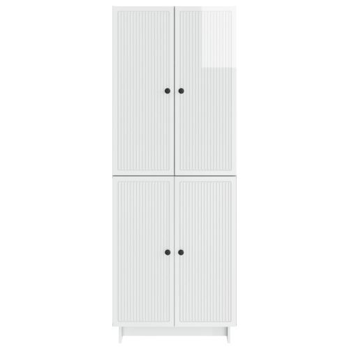 Комплект шкафове 2 pcs Бял гланц 66 x 34,5 x 90 см