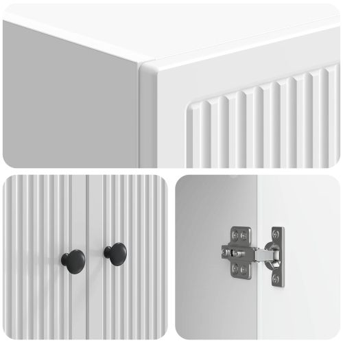 Комплект шкафове 2 pcs Бял гланц 66 x 34,5 x 90 см