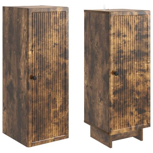 Комплект шкафове 2 pcs Опушен дъб 34,5 x 33 x 90 см