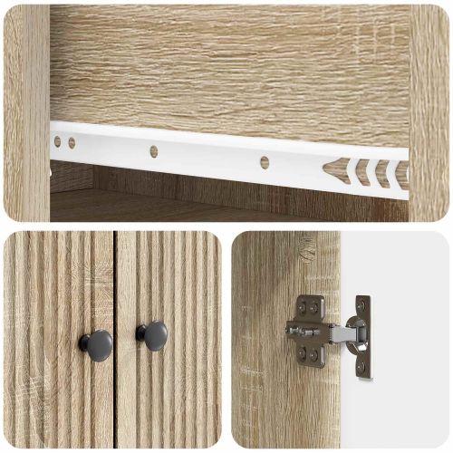 Комплект шкафове 2 pcs 66 x 34,5 x 90 см Инженерна дървесина