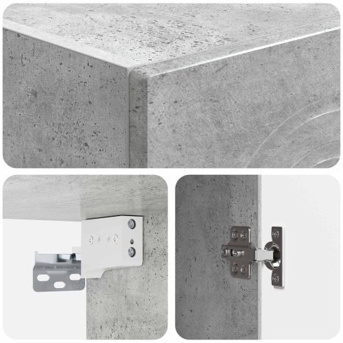Комплект шкафове 2 pcs Бетонно сиво Инженерна дървесина