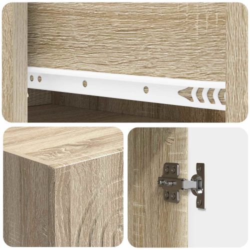 Комплект шкафове 2 pcs 33 x 34,5 x 90 см Инженерна дървесина