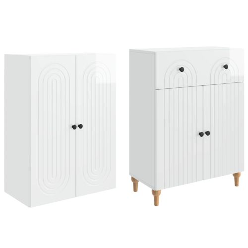 Комплект шкафове 2 pcs 66 x 34,5 x 90 см Инженерна дървесина
