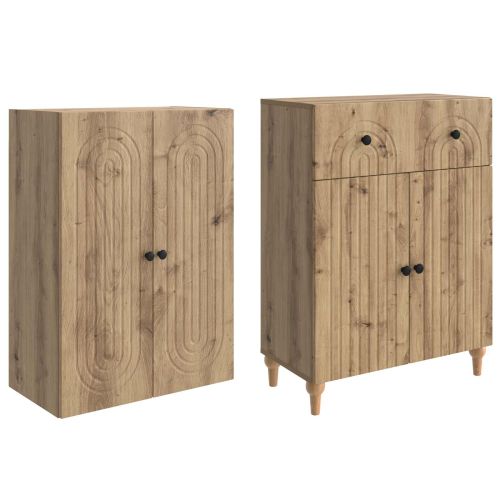 Комплект шкафове 2 pcs 66 x 34,5 x 90 см Инженерна дървесина