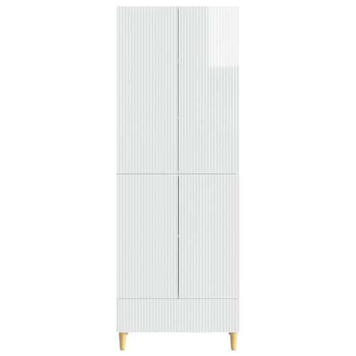 Комплект шкафове 2 pcs Бял гланц 66 х 34,5 х 95 см
