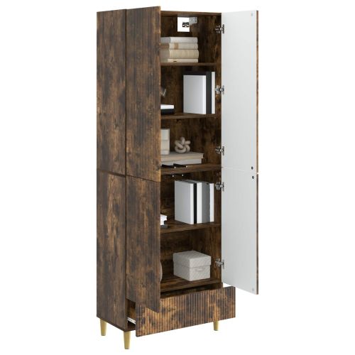 Комплект шкафове 2 pcs Опушен дъб 66 х 34,5 х 95 см
