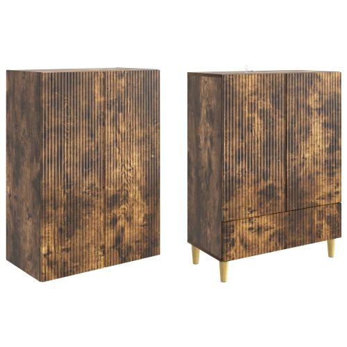 Комплект шкафове 2 pcs Опушен дъб 66 х 34,5 х 95 см