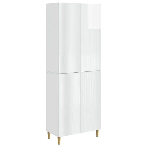 Комплект шкафове 2 pcs Бял гланц 66 x 34,5 x 90 см