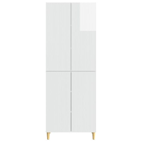 Комплект шкафове 2 pcs Бял гланц 66 x 34,5 x 90 см