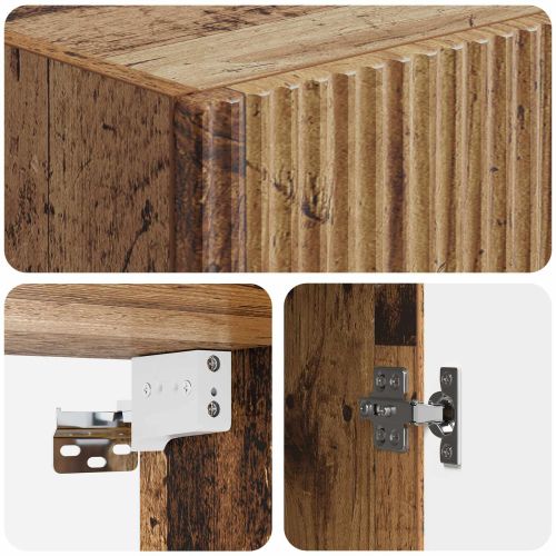 Комплект шкафове 2 pcs Старо дърво 33 x 34,5 x 90 см
